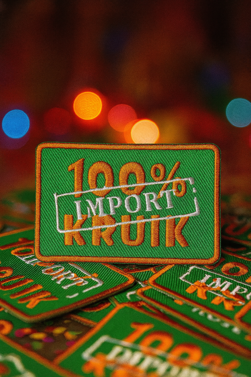 100% kruik Import badge