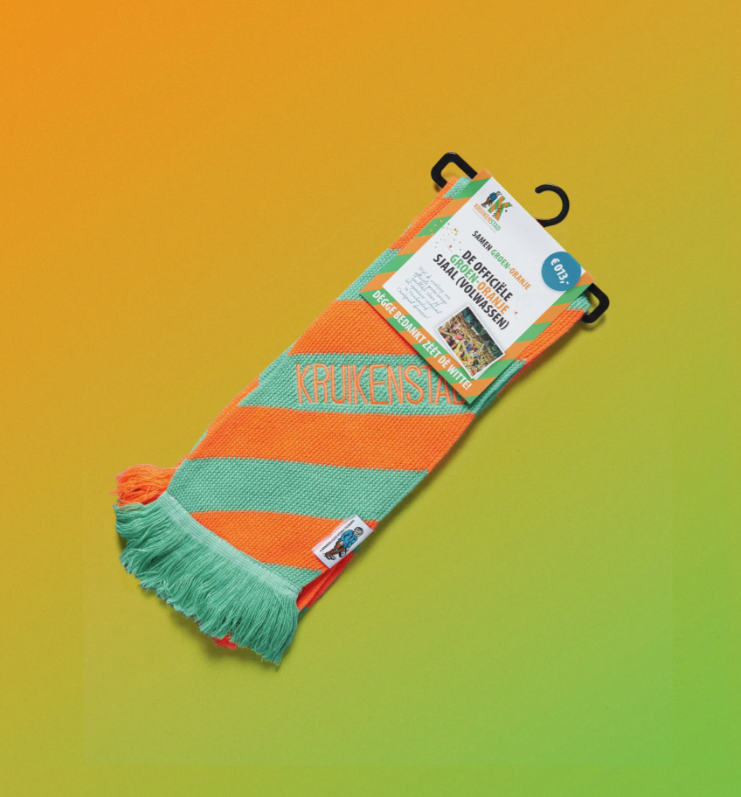 De Officiële Groen-Oranje Volwassen sjaal