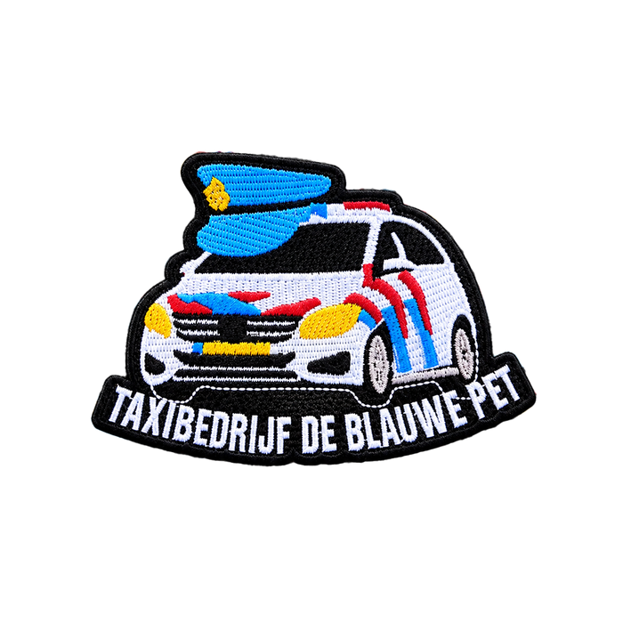 Carnavalsembleem: Taxibedrijf De Blauwe Pet